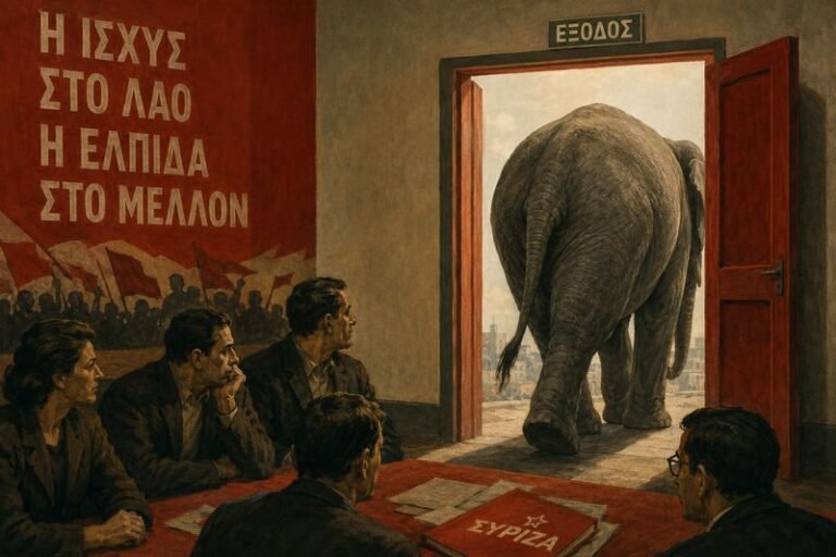 Ακόμα κι ο ελέφαντας ετοιμάζεται να εγκαταλείψει το δωμάτιο